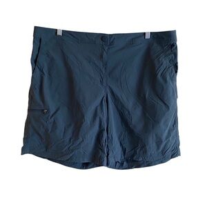 L.L. Bean Comfort Trail Shorts Women 20 Grey Water Repellent Nylon Performance
